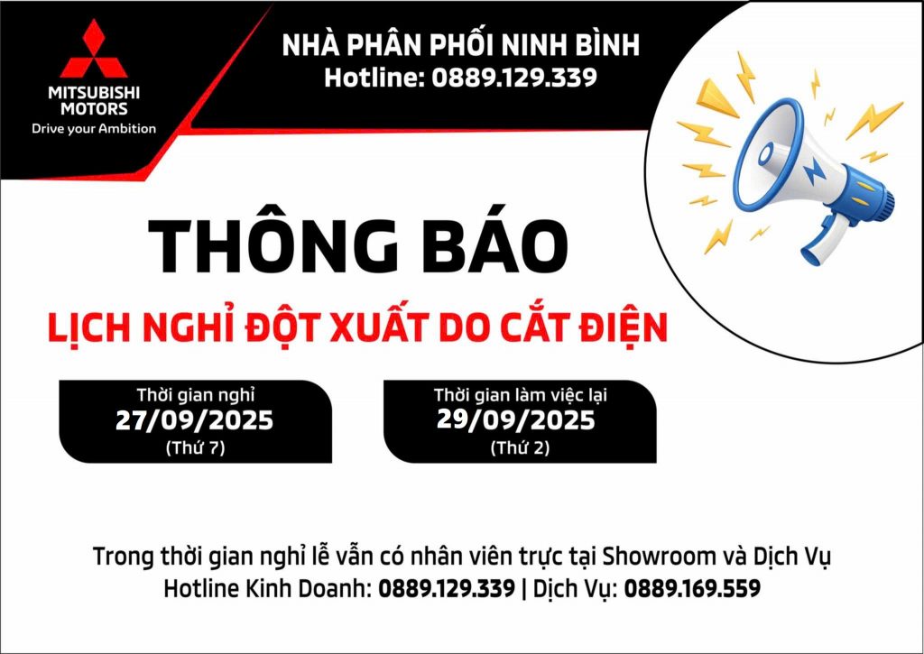 📢 THÔNG BÁO NGHỈ ĐỘT XUẤT DO CẮT ĐIỆN